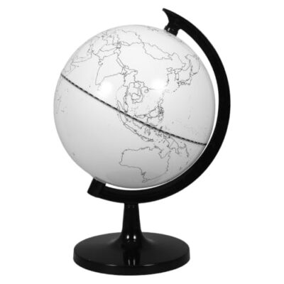 Globe vierge à colorier HONMEET en plastique blanc, réutilisable