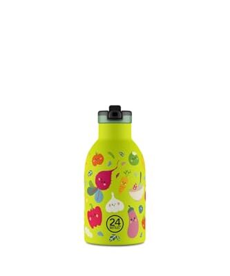 Gourde isotherme en acier 24BOTTLES Kids, 330 ml, motif Veggie Friends