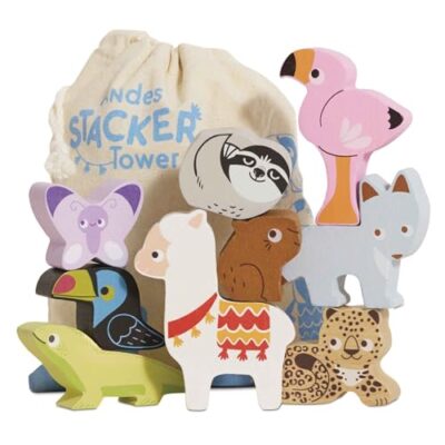Jeu d’empilage d’animaux des Andes Le Toy Van Petilou en bois FSC