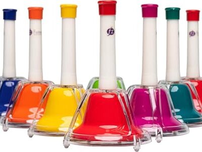 Jeu de 8 cloches musicales colorées Fuzeau pour l’éveil musical