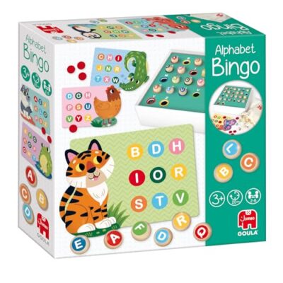 Jeu de bingo des lettres Goula, tableaux illustrés d’animaux