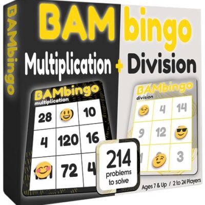 Jeu de bingo multiplication et division The Bambino Tree, 2 à 24 joueurs