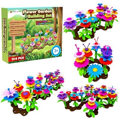 Jeu de construction jardin fleuri Desire Deluxe, 104 pièces colorées
