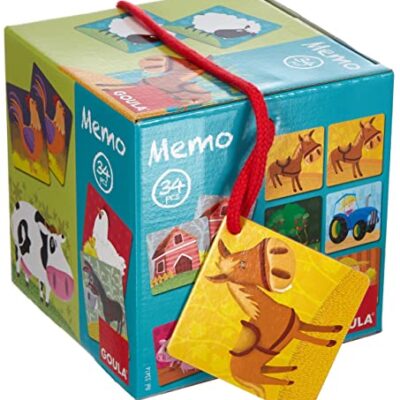 Jeu de mémo Goula Jumbo, thème ferme, 34 grandes pièces dès 2 ans
