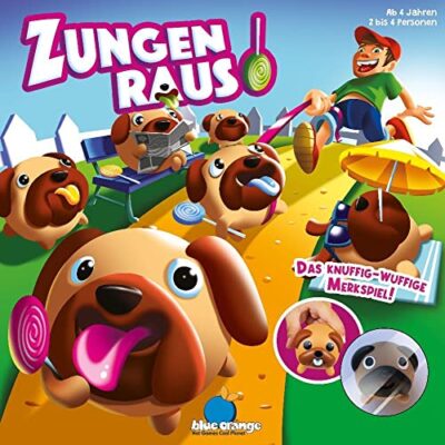 Jeu de mémoire Zungen Raus Blue Orange, en allemand, dès 4 ans