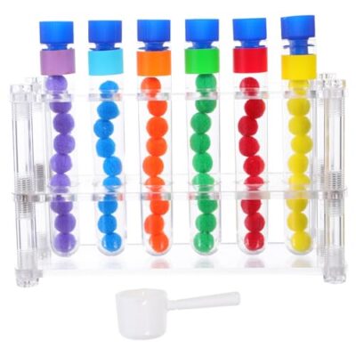 Jeu de tri des couleurs avec tubes à essai et support, SOPOTUTU