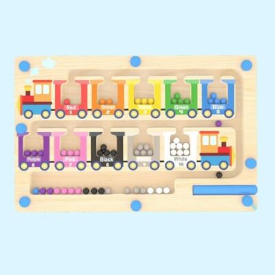 Labyrinthe magnétique Strehknewen à 55 billes et wagons numérotés