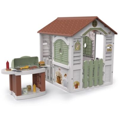 Maisonnette de jardin Chicos avec espace barbecue pour enfant