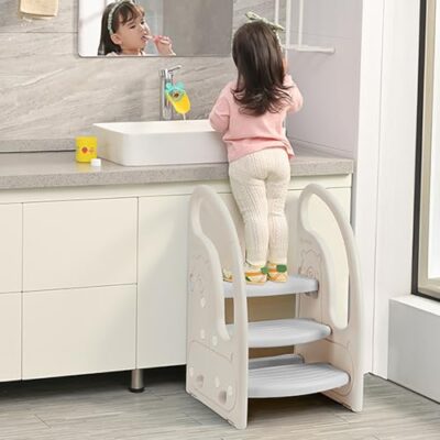 Marchepied enfant Growaystory à trois marches, convertible en chaise