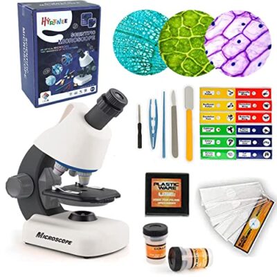 Microscope enfant Hyrenee, grossissement 40x à 1200x avec lumière LED