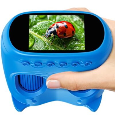 Microscope et télescope 2 en 1 Ashfly pour enfant, avec écran