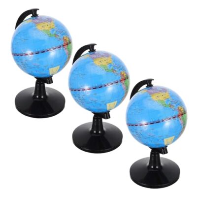 Mini globe terrestre en relief VANZACK, 8 cm, légendes en chinois