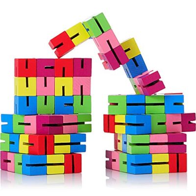 Mini puzzle en bois flexible Boao, lot de 9 à plier et à tordre