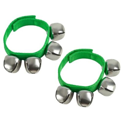 Paire de bracelets à clochettes A-Star, 4 cloches par sangle
