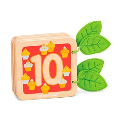 Petit livre en bois peint à la main Le Toy Van pour compter de 1 à 10