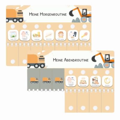 Planificateur de routine JEKA matin et soir, cartes symboliques à Velcro