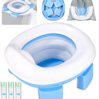 Pot de voyage pliable LEAZZLE 3 en 1, siège de toilette enfant