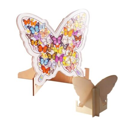 Puzzle papillon en bois Gwtdtoad, pièces irrégulières et décor mural