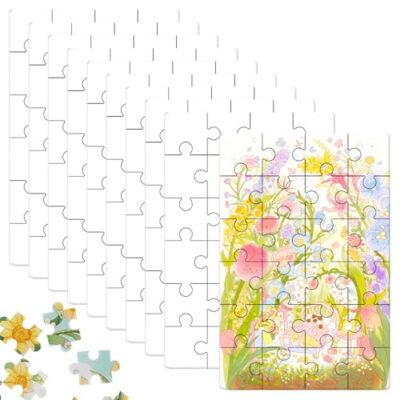 Puzzle vierge à personnaliser lomdung, 10 feuilles de 35 pièces