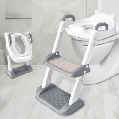 Réducteur de toilette avec marches Mkitnvy, réglable en hauteur
