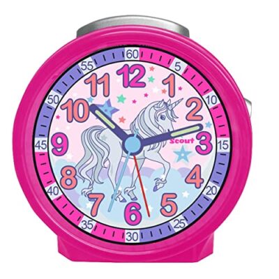 Réveil pour enfant Scout Alarm Friends licorne rose avec cadran éclairé
