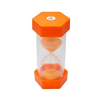 Sablier 5 minutes orange TeacherFav en acrylique, 12,7 cm