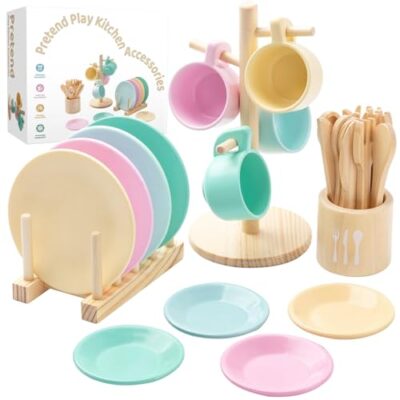 Service à thé en bois GAGAKU, 27 pièces avec boîte de rangement