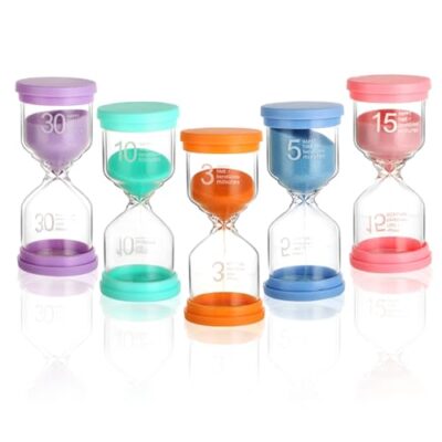 Set de 5 sabliers colorés CRESZZLE de 3 à 30 minutes pour enfant