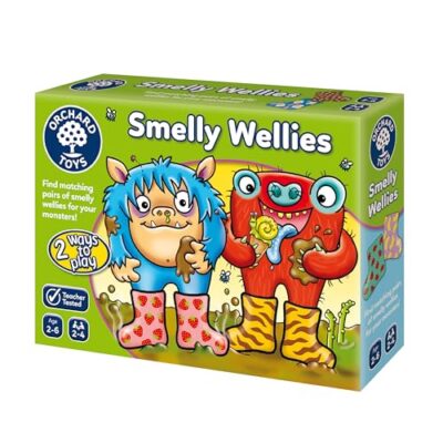 Smelly Wellies d’Orchard Toys, jeu de paires et de mémoire à monstres