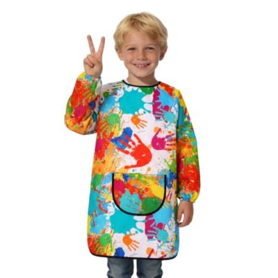Tablier de peinture enfant DiULi, imperméable, manches longues