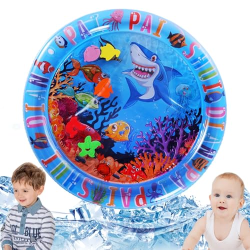 Tapis d’eau gonflable Yurosuis, thème océan avec animaux flottants