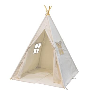 Tipi enfant en coton Sunny Alba, 2 fenêtres à rideaux