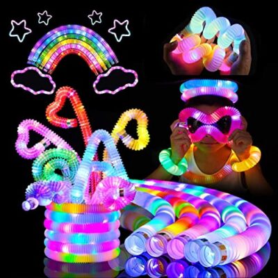 Tube pop lumineux YeahBoom à LED, extensible, 3 modes d’éclairage